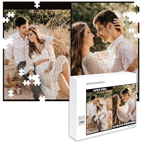 MJARTORIA Personalisiert Puzzle Selbst Gestalten 35 70 120 200 300 500 1000 Teile, Fotopuzzle mit Eigenem Bild Text Namen Geschenk für Erwachsene Jungen Mädchen Kinder von MJARTORIA