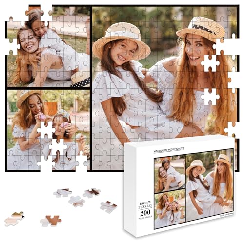 MJARTORIA Personalisiert Puzzle Selbst Gestalten 35 70 120 200 300 500 1000 Teile, Fotopuzzle mit Eigenem Bild Text Namen Geschenk für Erwachsene Jungen Mädchen Kinder von MJARTORIA