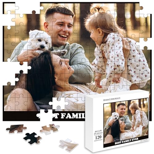 MJARTORIA Personalisiert Puzzle Selbst Gestalten 35 70 120 200 300 500 1000 Teile, Fotopuzzle mit Eigenem Bild Text Namen Geschenk für Erwachsene Jungen Mädchen Kinder von MJARTORIA