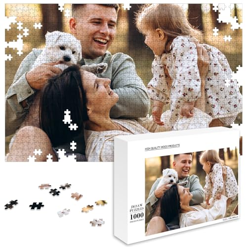 MJARTORIA Personalisiert Puzzle Selbst Gestalten 35 70 120 200 300 500 1000 Teile, Fotopuzzle mit Eigenem Bild Text Namen Geschenk für Erwachsene Jungen Mädchen Kinder von MJARTORIA