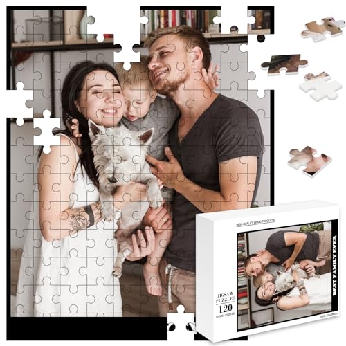 MJARTORIA Personalisiert Puzzle Selbst Gestalten 35 70 120 200 300 500 1000 Teile, Fotopuzzle mit Eigenem Bild Text Namen Geschenk für Erwachsene Jungen Mädchen Kinder von MJARTORIA