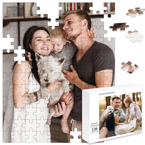 MJARTORIA Personalisiert Puzzle Selbst Gestalten 35 70 120 200 300 500 1000 Teile, Fotopuzzle mit Eigenem Bild Text Namen Geschenk für Erwachsene Jungen Mädchen Kinder von MJARTORIA