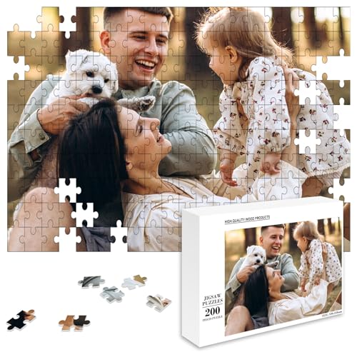 MJARTORIA Personalisiert Puzzle Selbst Gestalten 35 70 120 200 300 500 1000 Teile, Fotopuzzle mit Eigenem Bild Text Namen Geschenk für Erwachsene Jungen Mädchen Kinder von MJARTORIA