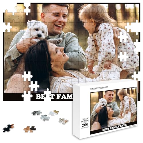 MJARTORIA Personalisiert Puzzle Selbst Gestalten 35 70 120 200 300 500 1000 Teile, Fotopuzzle mit Eigenem Bild Text Namen Geschenk für Erwachsene Jungen Mädchen Kinder von MJARTORIA