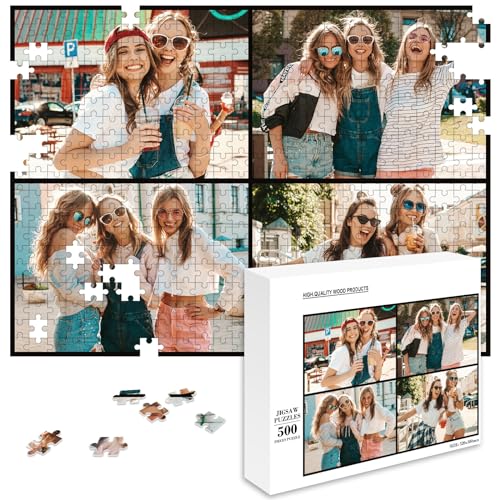 MJARTORIA Personalisiert Puzzle Selbst Gestalten 35 70 120 200 300 500 1000 Teile, Fotopuzzle mit Eigenem Bild Text Namen Geschenk für Erwachsene Jungen Mädchen Kinder von MJARTORIA