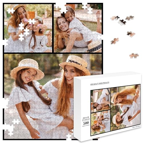 MJARTORIA Personalisiert Puzzle Selbst Gestalten 35 70 120 200 300 500 1000 Teile, Fotopuzzle mit Eigenem Bild Text Namen Geschenk für Erwachsene Jungen Mädchen Kinder von MJARTORIA