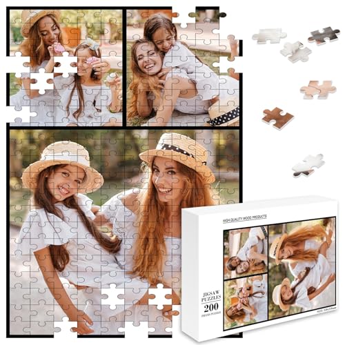 MJARTORIA Personalisiert Puzzle Selbst Gestalten 35 70 120 200 300 500 1000 Teile, Fotopuzzle mit Eigenem Bild Text Namen Geschenk für Erwachsene Jungen Mädchen Kinder von MJARTORIA