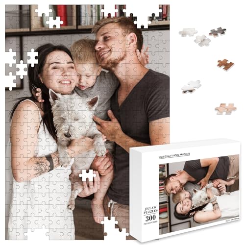 MJARTORIA Personalisiert Puzzle Selbst Gestalten 35 70 120 200 300 500 1000 Teile, Fotopuzzle mit Eigenem Bild Text Namen Geschenk für Erwachsene Jungen Mädchen Kinder von MJARTORIA