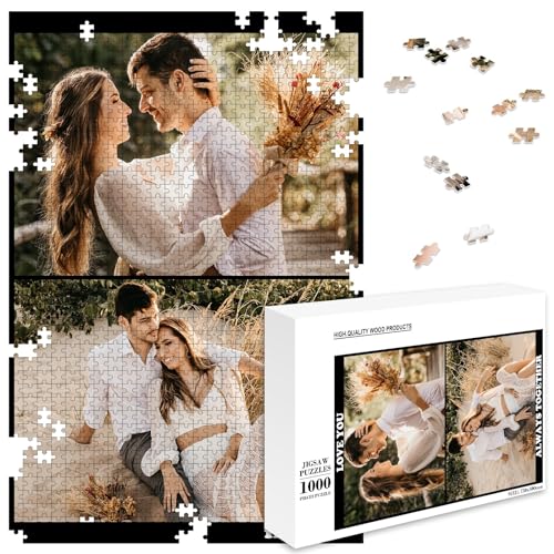 MJARTORIA Personalisiert Puzzle Selbst Gestalten 35 70 120 200 300 500 1000 Teile, Fotopuzzle mit Eigenem Bild Text Namen Geschenk für Erwachsene Jungen Mädchen Kinder von MJARTORIA