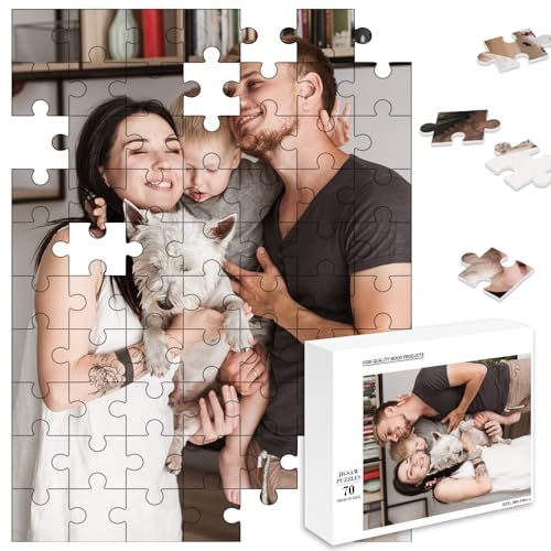 MJARTORIA Personalisiert Puzzle Selbst Gestalten 35 70 120 200 300 500 1000 Teile, Fotopuzzle mit Eigenem Bild Text Namen Geschenk für Erwachsene Jungen Mädchen Kinder von MJARTORIA