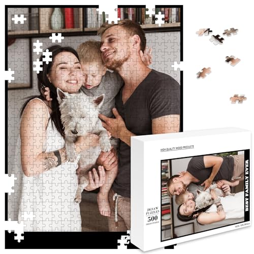 MJARTORIA Personalisiert Puzzle Selbst Gestalten 35 70 120 200 300 500 1000 Teile, Fotopuzzle mit Eigenem Bild Text Namen Geschenk für Erwachsene Jungen Mädchen Kinder von MJARTORIA