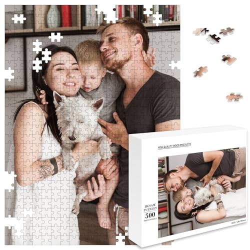 MJARTORIA Personalisiert Puzzle Selbst Gestalten 35 70 120 200 300 500 1000 Teile, Fotopuzzle mit Eigenem Bild Text Namen Geschenk für Erwachsene Jungen Mädchen Kinder von MJARTORIA