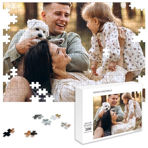 MJARTORIA Personalisiert Puzzle Selbst Gestalten 35 70 120 200 300 500 1000 Teile, Fotopuzzle mit Eigenem Bild Text Namen Geschenk für Erwachsene Jungen Mädchen Kinder von MJARTORIA