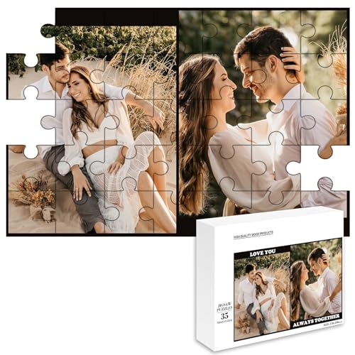 MJARTORIA Personalisiert Puzzle Selbst Gestalten 35 70 120 200 300 500 1000 Teile, Fotopuzzle mit Eigenem Bild Text Namen Geschenk für Erwachsene Jungen Mädchen Kinder von MJARTORIA