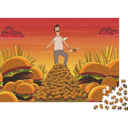 Bobs Burgers Holzpuzzless 1000 Teile Erwachsene Geburtstagsgeschenk Family Challenging Games Moderne Wohnkultur Educational Game Stress Relief Toy 1000pcs (75x50cm) von MJCZEGDCR