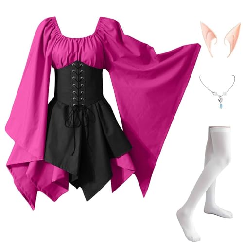 MJGkhiy Mittelalterliches Kleid Damen Krieger Elegantes Renaissance-Kleid Steampunk Kostüm Prinzessin Gothic Kleid Karneval Halloween Kleidung Cosplay Viking Party Viktorianisches Kleid kurz Abend MJGkhiy Mittelalterliches Kleid Damen Krieger Elegantes Renaissance-Kleid Steampunk Kostüm Prinzessin Gothic Kleid Karneval Halloween Kleidung Cosplay Viking Party Viktorianisches Kleid kurz Abend von MJGkhiy