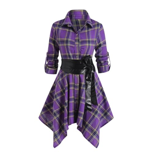 MJGkhiy Mittelalterliches Kleid Damen Krieger Kurvy Kleid Renaissance Halloween Kostüm Prinzessin Steampunk Kleidung Cosplay Viking Gothic Kleid Karneval Abend Viktorianisches Kleid Kurz Party von MJGkhiy