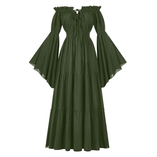 MJGkhiy Mittelalterliches Kleid Damen edel Curvy Kleidung Cosplay Viking Gothic Kostüm Prinzessin Halloween Kleid Renaissance Steampunk Viktorianisches Kleid Lange Zeremonie Kleid Karneval Party von MJGkhiy