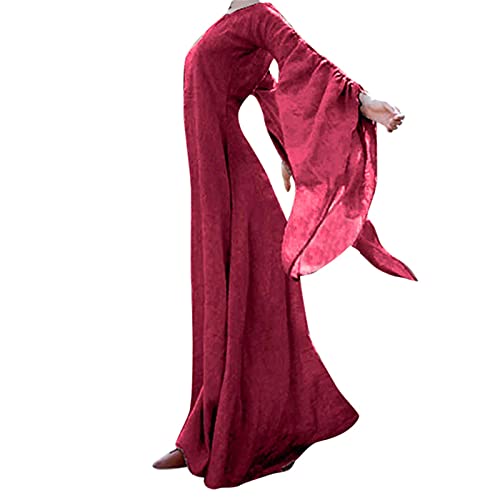 MJGkhiy Mittelalterliches Kleid für Damen, Volkskostüm, elegant, Gothic, viktorianisches Kleid, lang, Halloween, Prinzessinnenkostüm, Steampunk, Cosplay, Viking, Zeremonie, Renaissance-Kleid MJGkhiy Mittelalterliches Kleid für Damen, Volkskostüm, elegant, Gothic, viktorianisches Kleid, lang, Halloween, Prinzessinnenkostüm, Steampunk, Cosplay, Viking, Zeremonie, Renaissance-Kleid von MJGkhiy