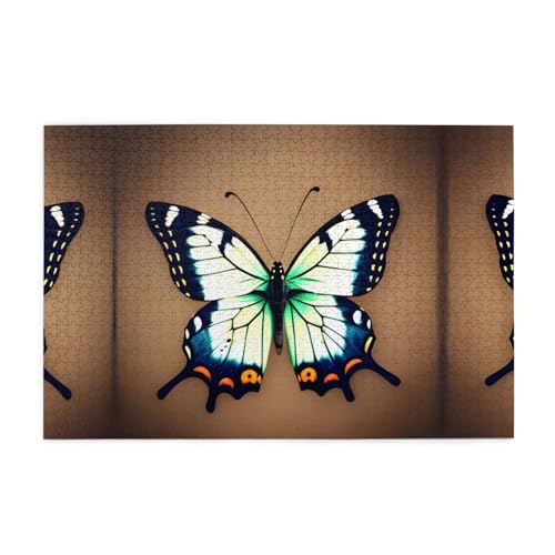 Jigsaw Puzzles1000 Piece Mjhkxlj Cute Little Butterfly Picture Quality Wooden Puzzle for Adults and Kids, Fun Puzzles, Stress Relieving Puzzles von MJHKXLJ