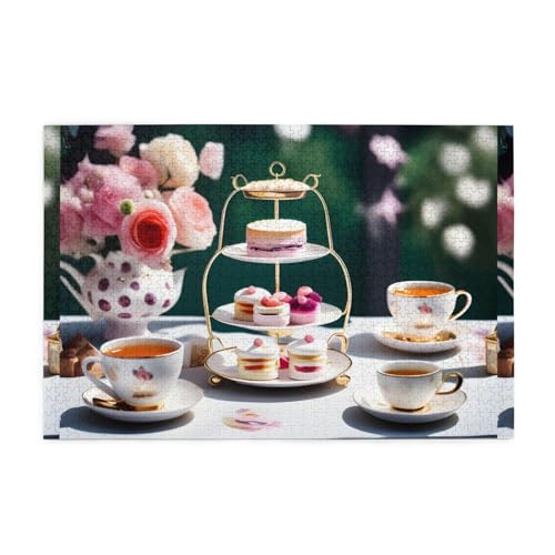 Jigsaw Puzzles1000 Piece Mjhkxlj Sweet Afternoon Tea Picture Quality Wooden Puzzle for Adults and Kids, Fun Puzzles, Stress Relieving Puzzles Jigsaw Puzzles1000 Piece Mjhkxlj Sweet Afternoon Tea Picture Quality Wooden Puzzle for Adults and Kids, Fun Puzzles, Stress Relieving Puzzles von MJHKXLJ
