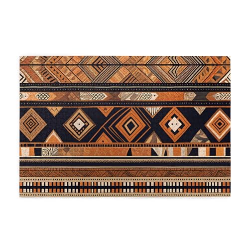 Jigsaw Puzzles1000 Teile Mjhkxlj African National Patterns Picture Quality Wooden Puzzle for Adults and Kids, Fun Puzzles, Stress Relieving Puzzles von MJHKXLJ