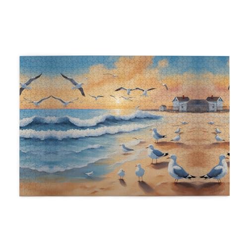 Jigsaw Puzzles1000 Teile Mjhkxlj Airborne Seagulls Picture Quality Wooden Puzzle for Adults and Kids, Fun Puzzles, Stress Relieving Puzzles Jigsaw Puzzles1000 Teile Mjhkxlj Airborne Seagulls Picture Quality Wooden Puzzle for Adults and Kids, Fun Puzzles, Stress Relieving Puzzles von MJHKXLJ
