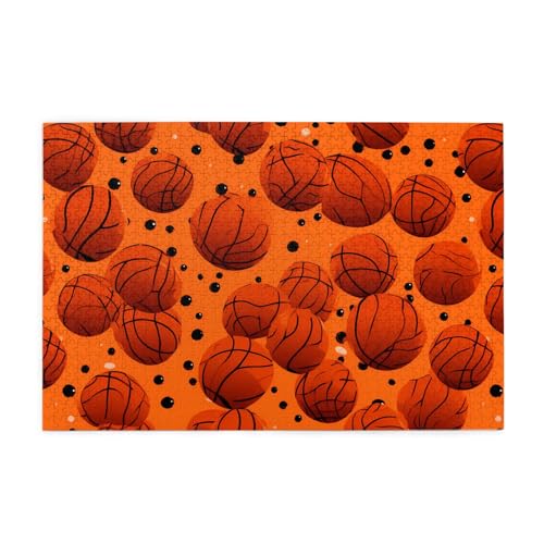Jigsaw Puzzles1000 Teile Mjhkxlj Basketball Bildqualität Holzpuzzle für Erwachsene und Kinder, lustige Puzzles, Stressabbau Puzzles von MJHKXLJ