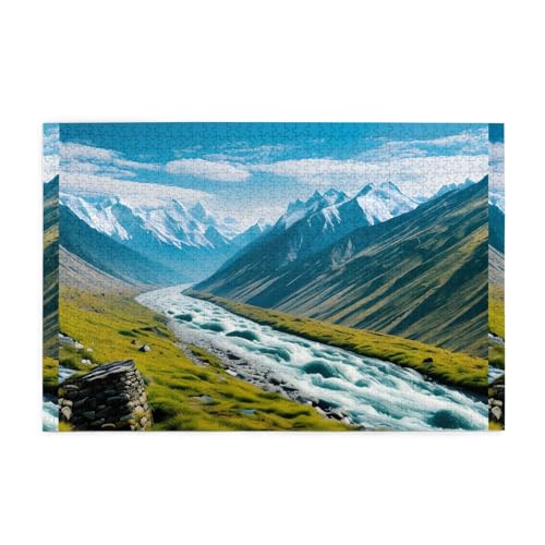 Jigsaw Puzzles1000 Teile Mjhkxlj Berge und Flüsse Bildqualität Holzpuzzle für Erwachsene und Kinder, lustige Puzzles, Stressabbau-Puzzles Jigsaw Puzzles1000 Teile Mjhkxlj Berge und Flüsse Bildqualität Holzpuzzle für Erwachsene und Kinder, lustige Puzzles, Stressabbau-Puzzles von MJHKXLJ