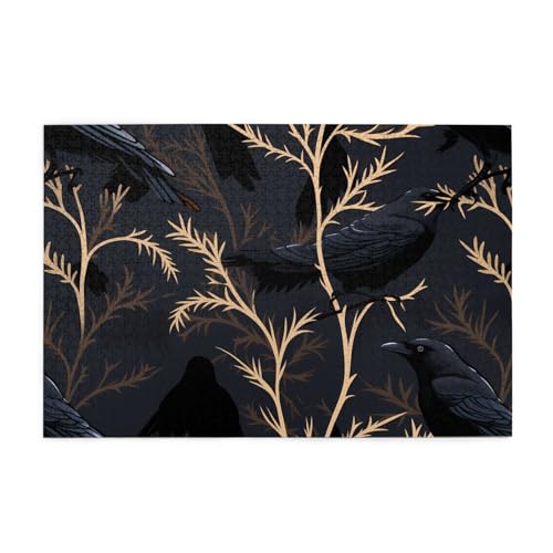Jigsaw Puzzles1000 Teile Mjhkxlj Black Crow Birds Bildqualität Holzpuzzle für Erwachsene und Kinder, lustige Puzzles, Stressabbau Puzzles Jigsaw Puzzles1000 Teile Mjhkxlj Black Crow Birds Bildqualität Holzpuzzle für Erwachsene und Kinder, lustige Puzzles, Stressabbau Puzzles von MJHKXLJ