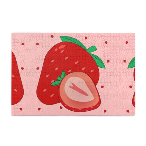 Jigsaw Puzzles1000 Teile Mjhkxlj Cartoon Erdbeere Bildqualität Holzpuzzle für Erwachsene und Kinder, lustige Puzzles, Stressabbau Puzzles Jigsaw Puzzles1000 Teile Mjhkxlj Cartoon Erdbeere Bildqualität Holzpuzzle für Erwachsene und Kinder, lustige Puzzles, Stressabbau Puzzles von MJHKXLJ