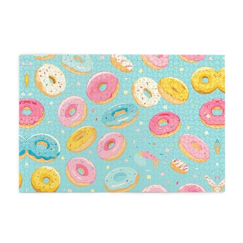 Jigsaw Puzzles1000 Teile Mjhkxlj Donut Bildqualität Holzpuzzle für Erwachsene und Kinder, lustige Puzzles, Stressabbau-Puzzles Jigsaw Puzzles1000 Teile Mjhkxlj Donut Bildqualität Holzpuzzle für Erwachsene und Kinder, lustige Puzzles, Stressabbau-Puzzles von MJHKXLJ