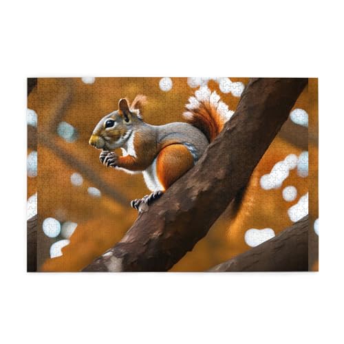 Jigsaw Puzzles1000 Teile Mjhkxlj Eichhörnchen im Baum Bildqualität Holzpuzzle für Erwachsene und Kinder, lustige Puzzles, Stressabbau Puzzles Jigsaw Puzzles1000 Teile Mjhkxlj Eichhörnchen im Baum Bildqualität Holzpuzzle für Erwachsene und Kinder, lustige Puzzles, Stressabbau Puzzles von MJHKXLJ