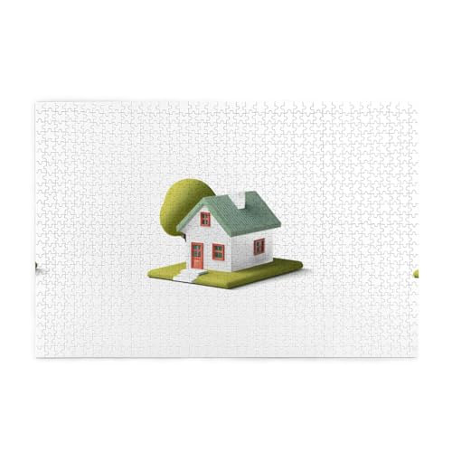Jigsaw Puzzles1000 Teile Mjhkxlj Ein kleines grünes Haus Bildqualität Holzpuzzle für Erwachsene und Kinder, lustige Puzzles, Stressabbau-Puzzles Jigsaw Puzzles1000 Teile Mjhkxlj Ein kleines grünes Haus Bildqualität Holzpuzzle für Erwachsene und Kinder, lustige Puzzles, Stressabbau-Puzzles von MJHKXLJ