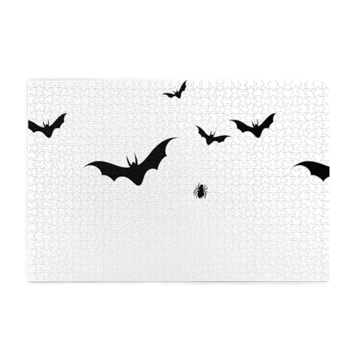 Jigsaw Puzzles1000 Teile Mjhkxlj Fledermäuse Kreuz Spinnennetz Bildqualität Holzpuzzle für Erwachsene und Kinder, lustige Puzzles, Stressabbau Puzzles Jigsaw Puzzles1000 Teile Mjhkxlj Fledermäuse Kreuz Spinnennetz Bildqualität Holzpuzzle für Erwachsene und Kinder, lustige Puzzles, Stressabbau Puzzles von MJHKXLJ