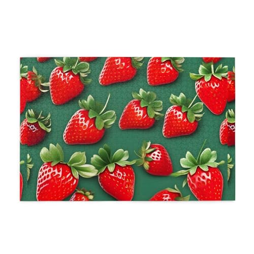 Jigsaw Puzzles1000 Teile Mjhkxlj Fresh Strawberry Picture Quality Wooden Puzzle for Adults and Kids, Fun Puzzles, Stress Relieving Puzzles Jigsaw Puzzles1000 Teile Mjhkxlj Fresh Strawberry Picture Quality Wooden Puzzle for Adults and Kids, Fun Puzzles, Stress Relieving Puzzles von MJHKXLJ