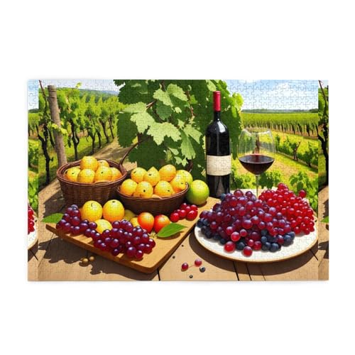 Jigsaw Puzzles1000 Teile Mjhkxlj Früchte und Weine Bildqualität Holzpuzzle für Erwachsene und Kinder, lustige Puzzles, Stressabbau-Puzzles Jigsaw Puzzles1000 Teile Mjhkxlj Früchte und Weine Bildqualität Holzpuzzle für Erwachsene und Kinder, lustige Puzzles, Stressabbau-Puzzles von MJHKXLJ