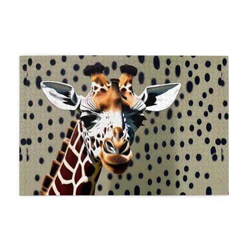 Jigsaw Puzzles1000 Teile Mjhkxlj Gepunktete Giraffe Bildqualität Holzpuzzle für Erwachsene und Kinder, lustige Puzzles, Stressabbau-Puzzles Jigsaw Puzzles1000 Teile Mjhkxlj Gepunktete Giraffe Bildqualität Holzpuzzle für Erwachsene und Kinder, lustige Puzzles, Stressabbau-Puzzles von MJHKXLJ