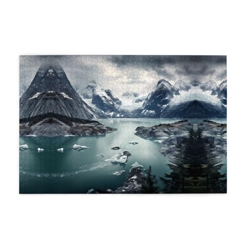 Jigsaw Puzzles1000 Teile Mjhkxlj Gletscherfjord, Alaska Bildqualität Holzpuzzle für Erwachsene und Kinder, lustige Puzzles, Stressabbau-Puzzles Jigsaw Puzzles1000 Teile Mjhkxlj Gletscherfjord, Alaska Bildqualität Holzpuzzle für Erwachsene und Kinder, lustige Puzzles, Stressabbau-Puzzles von MJHKXLJ
