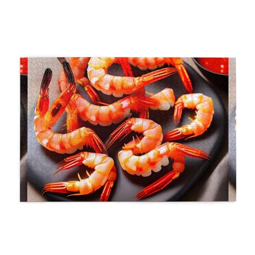 Jigsaw Puzzles1000 Teile Mjhkxlj Glutton Shrimps Bildqualität Holzpuzzle für Erwachsene und Kinder, lustige Puzzles, Stressabbau-Puzzles Jigsaw Puzzles1000 Teile Mjhkxlj Glutton Shrimps Bildqualität Holzpuzzle für Erwachsene und Kinder, lustige Puzzles, Stressabbau-Puzzles von MJHKXLJ