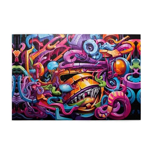 Jigsaw Puzzles1000 Teile Mjhkxlj Graffiti Hip Hop Bildqualität Holzpuzzle für Erwachsene und Kinder, lustige Puzzles, Stressabbau Puzzles Jigsaw Puzzles1000 Teile Mjhkxlj Graffiti Hip Hop Bildqualität Holzpuzzle für Erwachsene und Kinder, lustige Puzzles, Stressabbau Puzzles von MJHKXLJ