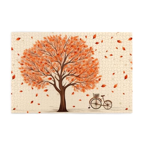 Jigsaw Puzzles1000 Teile Mjhkxlj Herbstbaum mit altem Fahrrad Bildqualität Holzpuzzle für Erwachsene und Kinder, lustige Puzzles, Stressabbau Puzzles Jigsaw Puzzles1000 Teile Mjhkxlj Herbstbaum mit altem Fahrrad Bildqualität Holzpuzzle für Erwachsene und Kinder, lustige Puzzles, Stressabbau Puzzles von MJHKXLJ