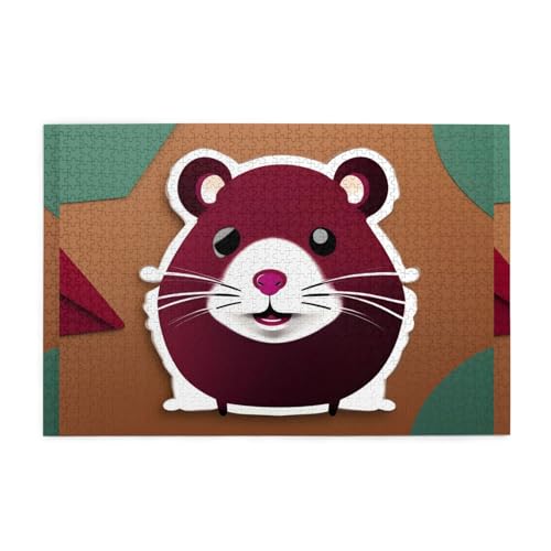 Jigsaw Puzzles1000 Teile Mjhkxlj Kastanienbrauner Hamster Bildqualität Holzpuzzle für Erwachsene und Kinder, lustige Puzzles, Stressabbau-Puzzles Jigsaw Puzzles1000 Teile Mjhkxlj Kastanienbrauner Hamster Bildqualität Holzpuzzle für Erwachsene und Kinder, lustige Puzzles, Stressabbau-Puzzles von MJHKXLJ