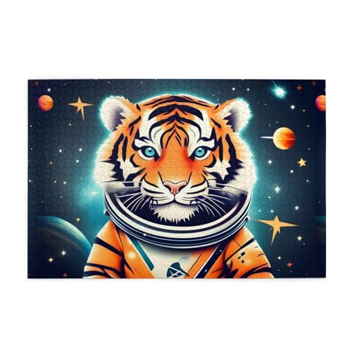 Jigsaw Puzzles1000 Teile Mjhkxlj Kleiner Tiger im Weltraum Bildqualität Holzpuzzle für Erwachsene und Kinder, lustige Puzzles, Stressabbau-Puzzles Jigsaw Puzzles1000 Teile Mjhkxlj Kleiner Tiger im Weltraum Bildqualität Holzpuzzle für Erwachsene und Kinder, lustige Puzzles, Stressabbau-Puzzles von MJHKXLJ
