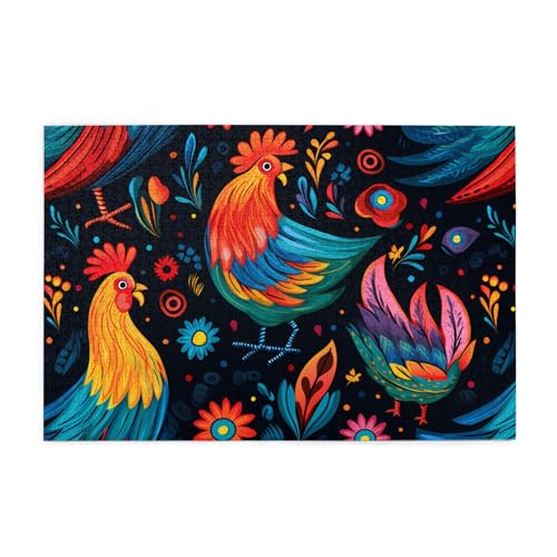 Jigsaw Puzzles1000 Teile Mjhkxlj Kunst Huhn Tier Bildqualität Holzpuzzle für Erwachsene und Kinder, lustige Puzzles, Stressabbau Puzzles Jigsaw Puzzles1000 Teile Mjhkxlj Kunst Huhn Tier Bildqualität Holzpuzzle für Erwachsene und Kinder, lustige Puzzles, Stressabbau Puzzles von MJHKXLJ