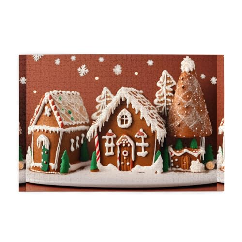 Jigsaw Puzzles1000 Teile Mjhkxlj Lebkuchenhaus Bildqualität Holzpuzzle für Erwachsene und Kinder, lustige Puzzles, Stressabbau-Puzzles Jigsaw Puzzles1000 Teile Mjhkxlj Lebkuchenhaus Bildqualität Holzpuzzle für Erwachsene und Kinder, lustige Puzzles, Stressabbau-Puzzles von MJHKXLJ
