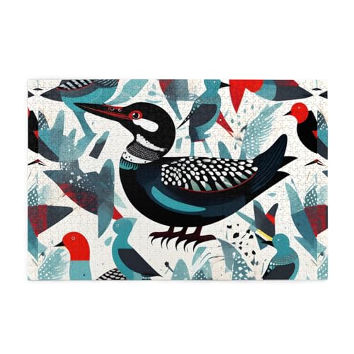 Jigsaw Puzzles1000 Teile Mjhkxlj Loon Birds Bildqualität Holzpuzzle für Erwachsene und Kinder, lustige Puzzles, Stressabbau-Puzzles Jigsaw Puzzles1000 Teile Mjhkxlj Loon Birds Bildqualität Holzpuzzle für Erwachsene und Kinder, lustige Puzzles, Stressabbau-Puzzles von MJHKXLJ