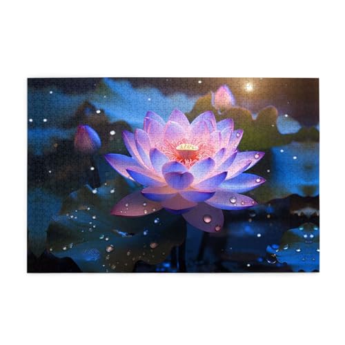 Jigsaw Puzzles1000 Teile Mjhkxlj Lotusblume Bildqualität Holzpuzzle für Erwachsene und Kinder, lustige Puzzles, Stressabbau-Puzzles Jigsaw Puzzles1000 Teile Mjhkxlj Lotusblume Bildqualität Holzpuzzle für Erwachsene und Kinder, lustige Puzzles, Stressabbau-Puzzles von MJHKXLJ