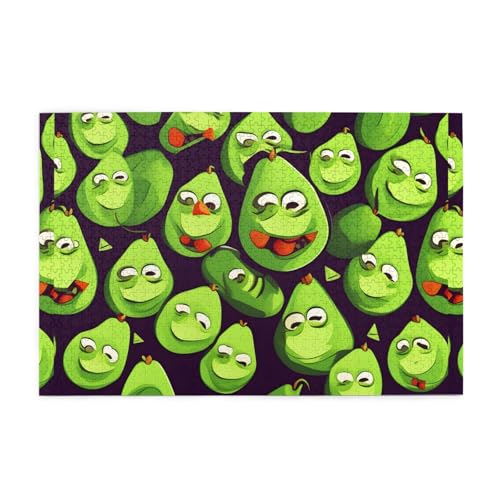 Jigsaw Puzzles1000 Teile Mjhkxlj Lustige Cartoon Avocados Bildqualität Holzpuzzle für Erwachsene und Kinder, lustige Puzzles, Stressabbau Puzzles Jigsaw Puzzles1000 Teile Mjhkxlj Lustige Cartoon Avocados Bildqualität Holzpuzzle für Erwachsene und Kinder, lustige Puzzles, Stressabbau Puzzles von MJHKXLJ