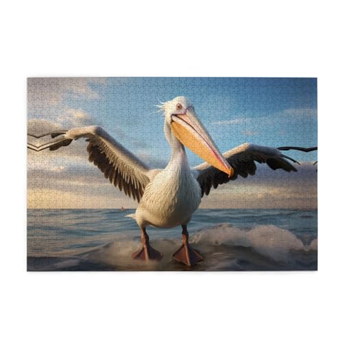 Jigsaw Puzzles1000 Teile Mjhkxlj Lustiges Pelikan Bildqualität Holzpuzzle für Erwachsene und Kinder, lustige Puzzles, Stressabbau-Puzzles Jigsaw Puzzles1000 Teile Mjhkxlj Lustiges Pelikan Bildqualität Holzpuzzle für Erwachsene und Kinder, lustige Puzzles, Stressabbau-Puzzles von MJHKXLJ